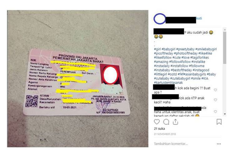 Orangtua Diimbau Tak Mengunggah Foto Kartu Identitas Anak di Medsos