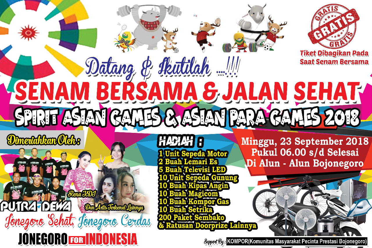 Besok, Spirit Asian Games 2018 Kembali Digelar di Alun Alun