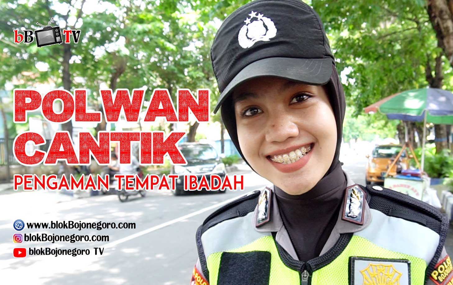 Polwan Cantik Pengaman Tempat Ibadah