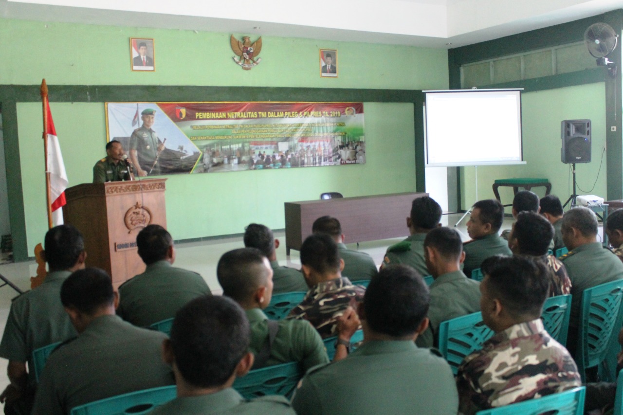 Kodim Gelar Sosialisasi Netralitas TNI dalam Pemilu