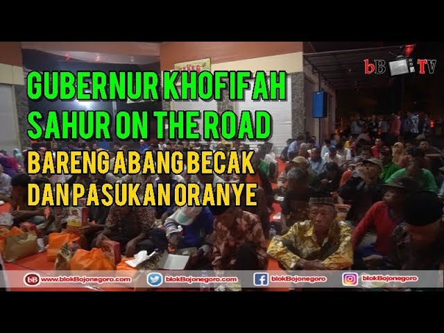 Gubernur Khofifah Sahur Bareng Abang Becak