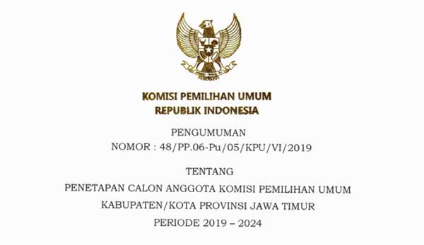 Inilah Komisioner KPU 2019-2024