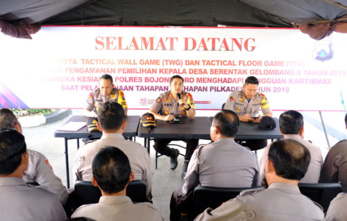 Kapolres Pimpin Tactical Floor Game (TFG) Pengamanan Pilkades