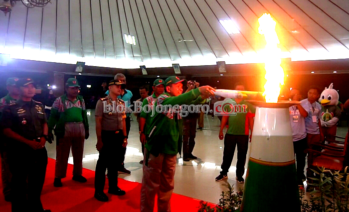 Wabup Terima Rombongan Kirab Api Porprov Jatim Ke-VI