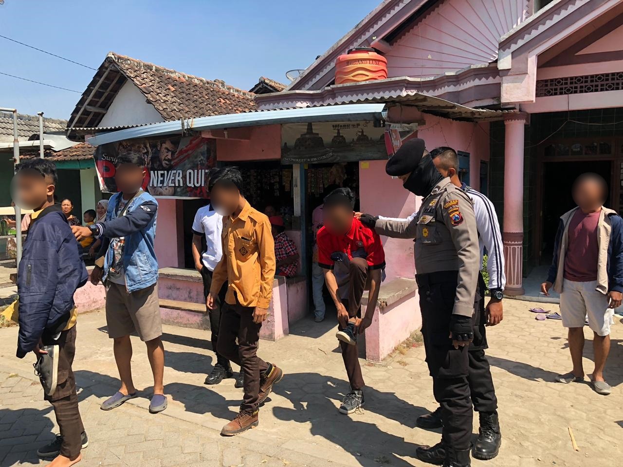 Razia di Permainan PS dan Warkop, Polres Jaring 20 Siswa Bolos dan 14 Gepeng