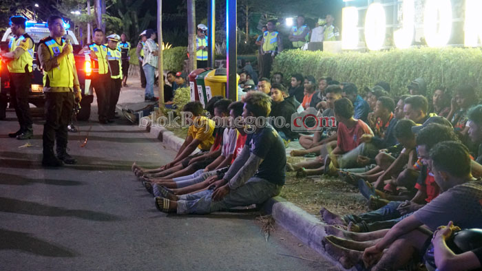 Meresahkan, Puluhan Anak di Jalan Veteran Terjaring Operasi Polres Bojonegoro