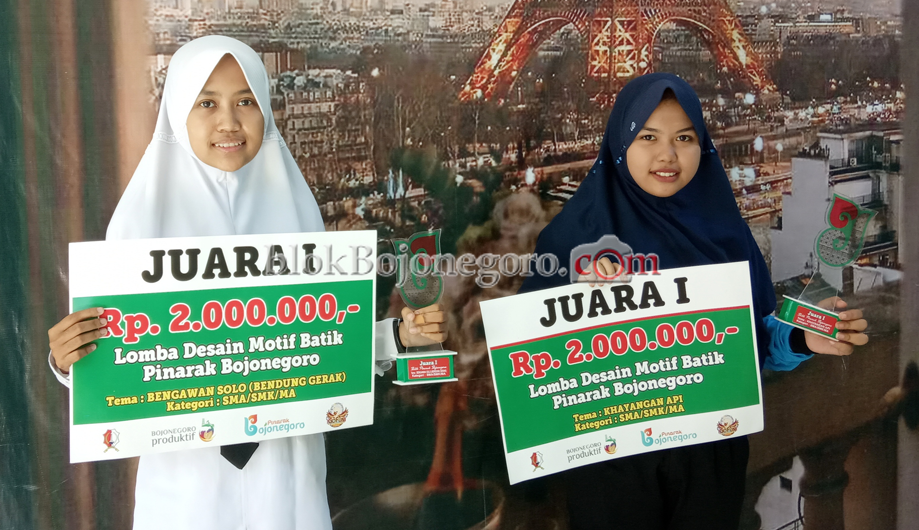Siswi SMKN I Sabet Juara Lomba Desain Batik Bengawan dan Kayangan Api