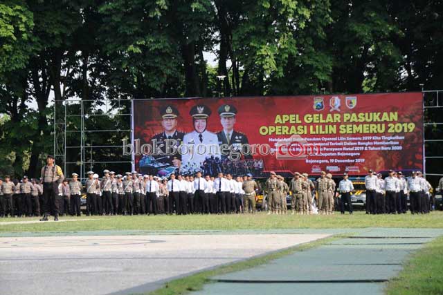 Polres Bojonegoro Gelar Apel Pasukan Operasi Lilin Semeru 2019