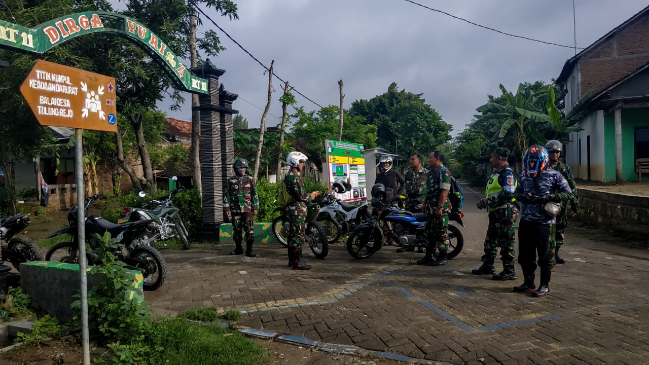 Kodim 0813 Bojonegoro Laksanakan Patroli Desa Rawan Bencana
