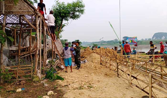 Wujudkan Ketahanan Wilayah, Koramil Kanor Gelar Karya Bakti