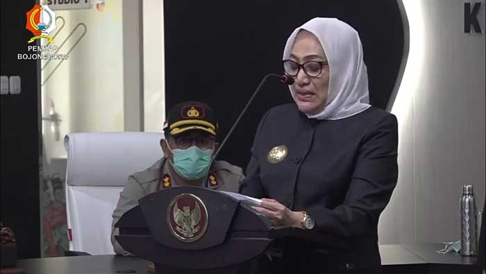 Melalui Video Conference, Bupati Tekankan Segera Bertindak Cepat Atasi Covid-19