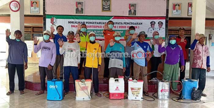 Cegah Covid-19, Gugus Tugas Tejo Lakukan Penyemprotan Disinfektan
