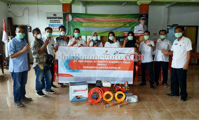 3 Desa Terima Mesin Semprot Disinfectan dari Pertamina EP Asset 4 Field Sukowati