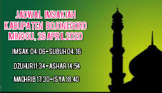 Jadwal Imsakiah Kabupaten Bojonegoro