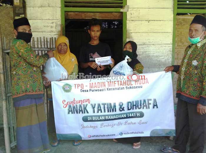 Aksi Sosial, TPQ Dan Madin di Sukosewu Santuni Masyarakat