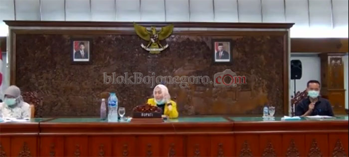 Bupati Bojonegoro Jandoman Virtual Bersama NGO