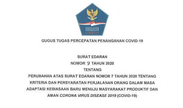 Masa Adaptasi New Normal, ini Syarat Bagi Orang dalam Perjalanan