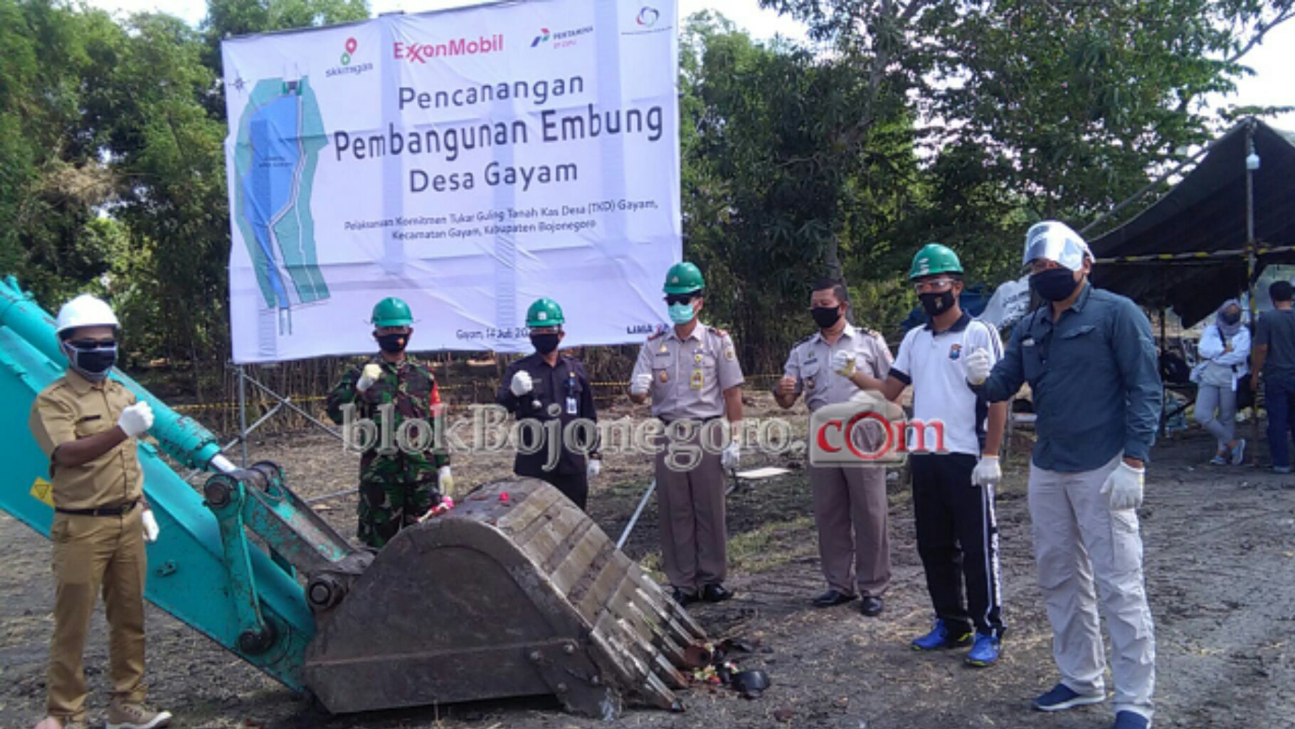Komitmen Tukar Guling TKD, Embung Desa Gayam Mulai Dibangun