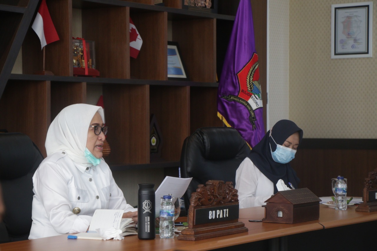Peringati HAN 2020, Bupati Bersama DP3AKB Bojonegoro Gelar Vidcon