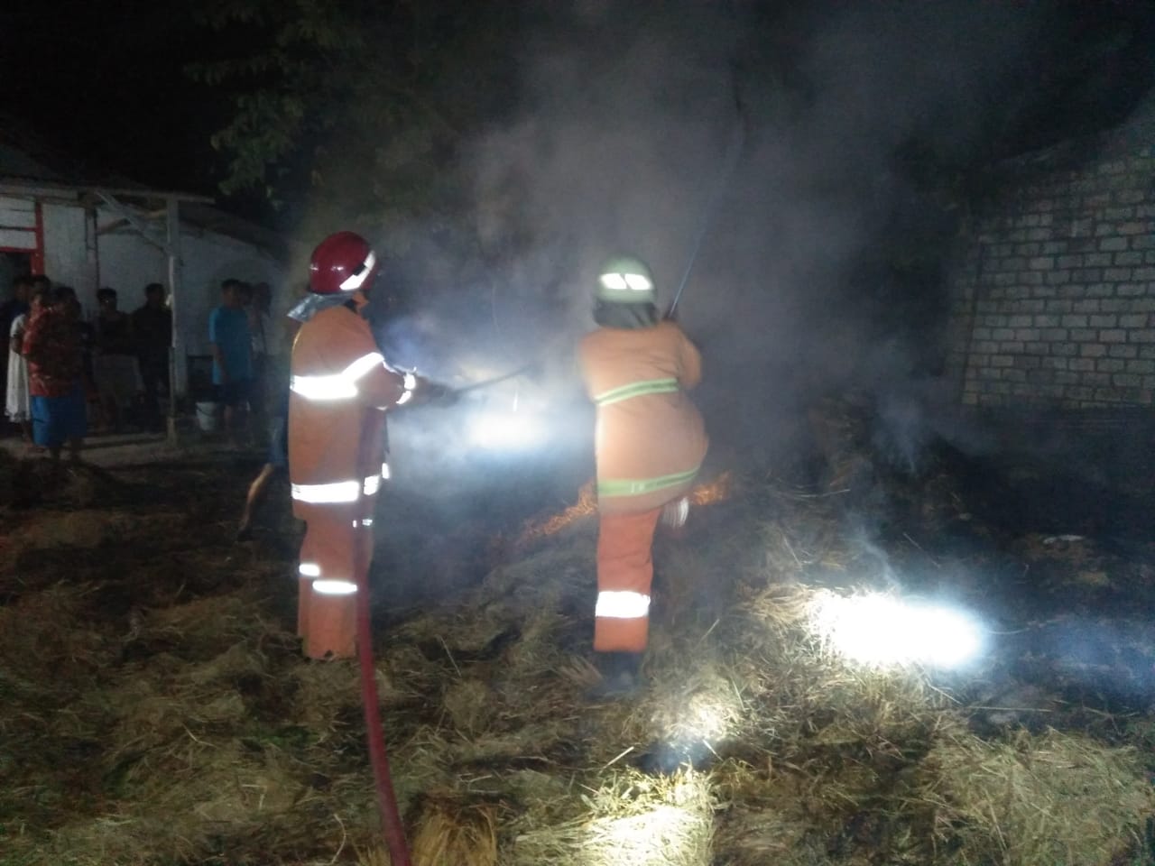 Kandang Sapi Milik Warga Sumberarum Terbakar, Diduga Korleting Listrik