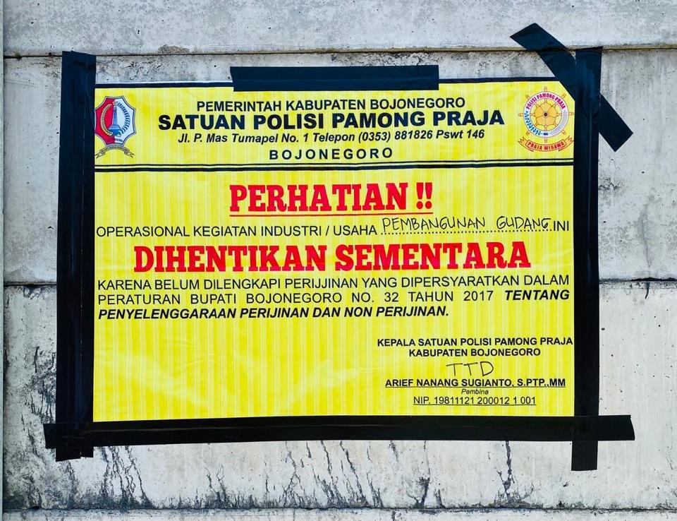 Belum Berizin, Pembangunan Gedung Elnusa Diberhentikan