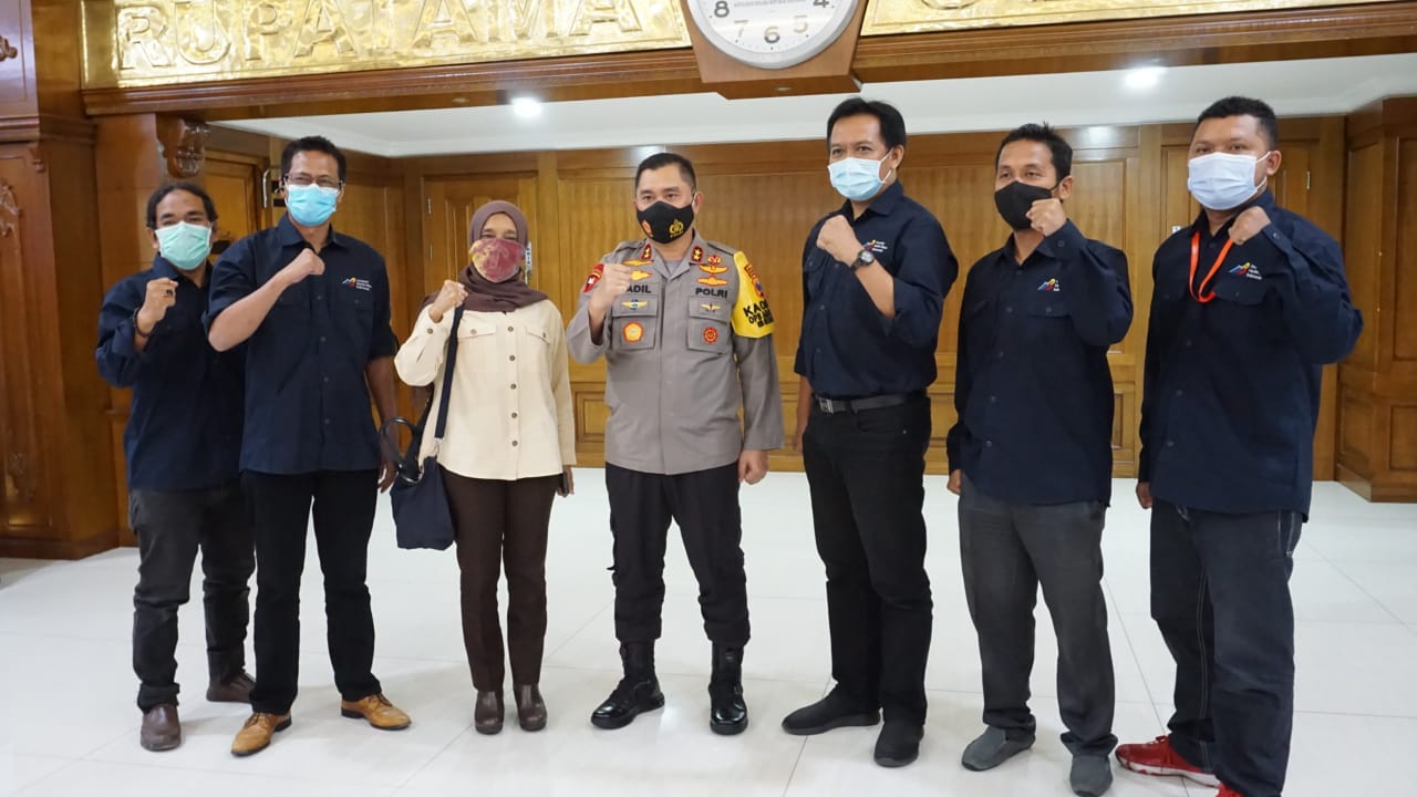 Silaturahim ke Mapolda, AMSI Jatim Bersinergi Lawan Hoax Terlebih saat Pandemi Covid-19