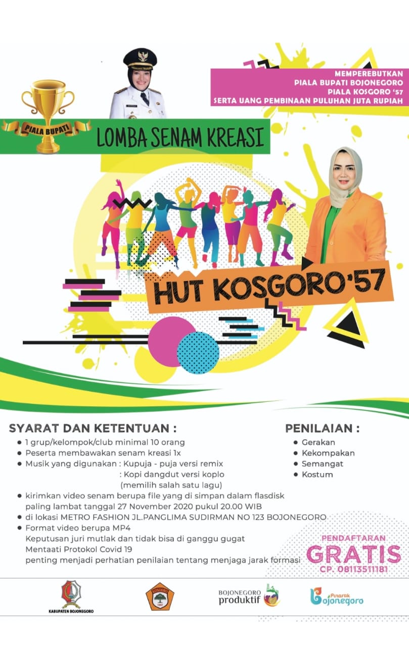 Lomba Senam Kosgoro Perebutkan Piala Bupati Bojonegoro