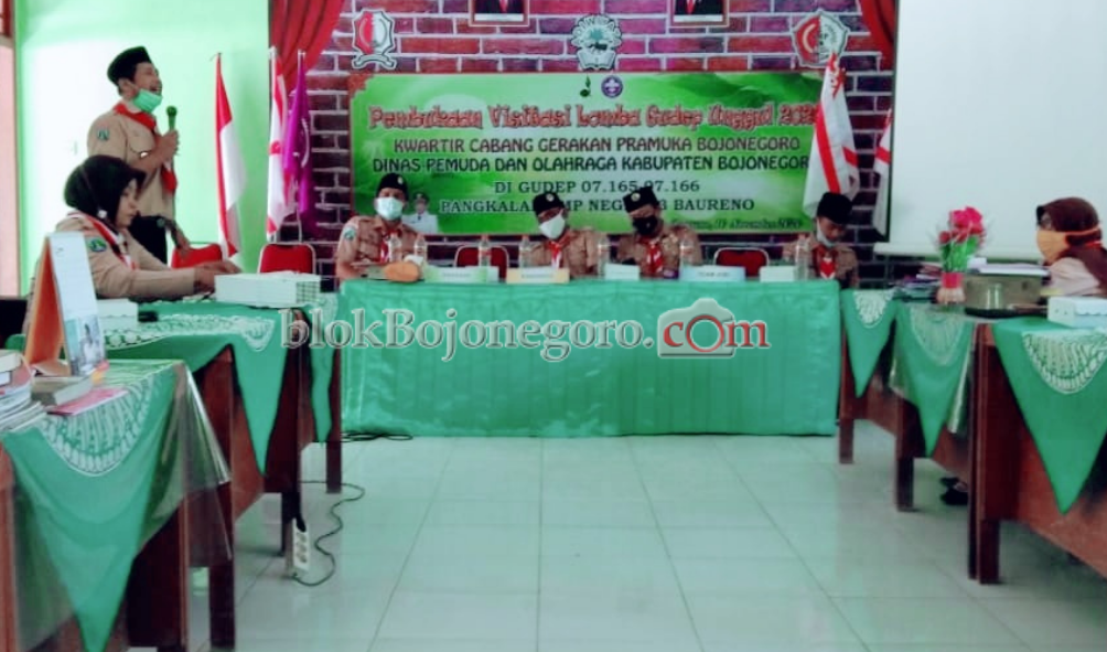 Seleksi Gudep Pramuka, Dinpora dan Tim Visitasi Kunjungi SMPN 3 Baureno