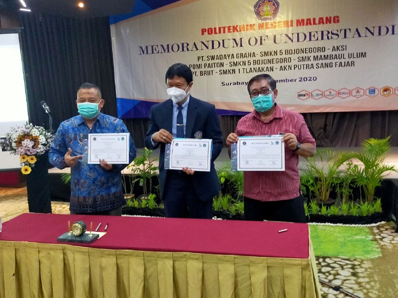 Penandatanganan MoU Kemitraan Antara Polinema, Industri dan Afiliasi Pendidikan Vokasi