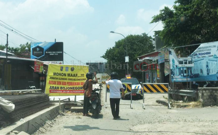 Pasca Ditutup, Roda dua dan Pejalan Kaki Boleh Lewat Jembatan Glendeng