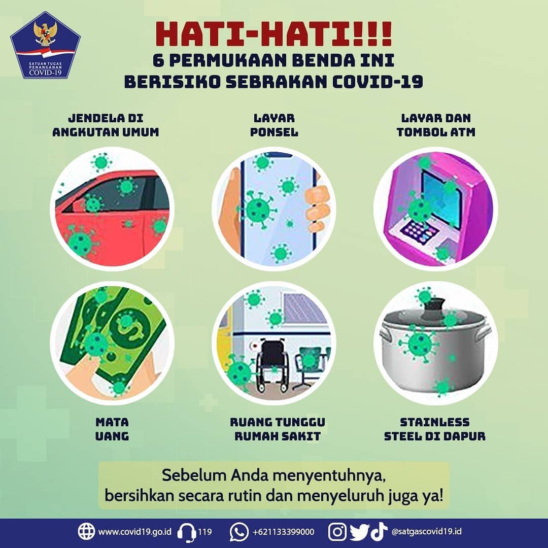Hati-hati 6 Permukaan Benda Ini Berisiko Sebarkan Covid-19