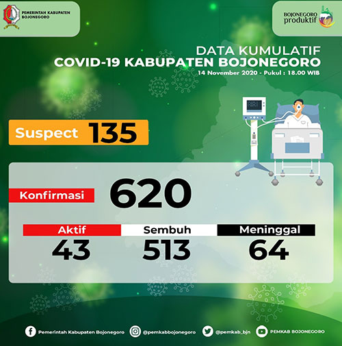 2 Orang di Bojonegoro Sembuh, Tak Ada Tambahan Kasus Baru