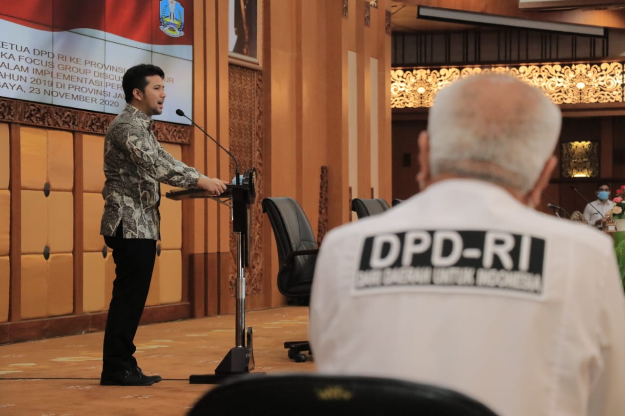 Dukungan DPD atas Pola Pembiayaan Investasi Skema KPBU Diapresiasi Wagub Jatim