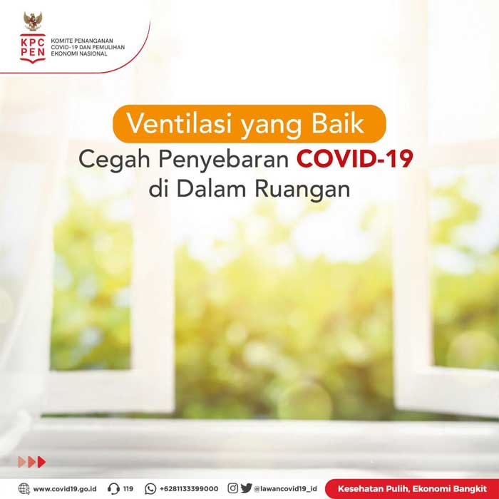 Ventilasi yang Baik Cegah Penyebaran Covid dalam Ruangan