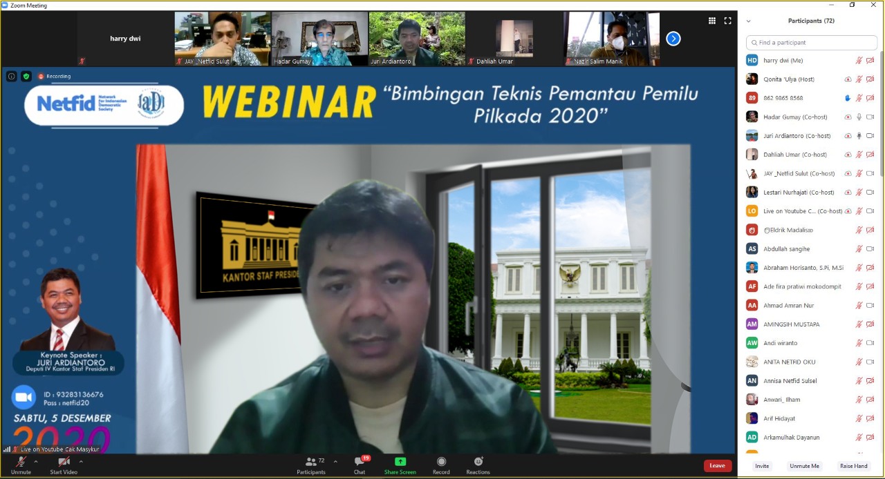Lembaga Pemantau Pemilu Berperan Penting dalam Pilkada Bebas Covid-19