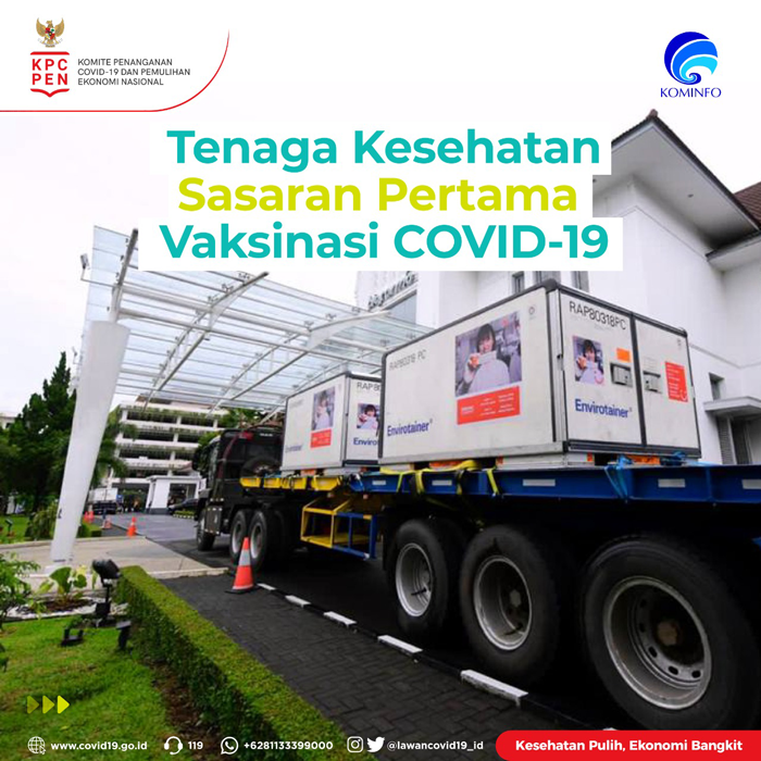Tenaga Kesehatan Sasaran Pertama Vaksinasi Covid-19