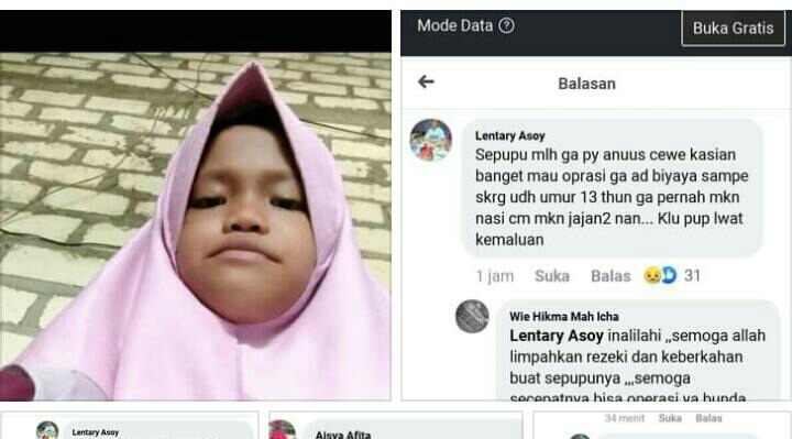 Tak Miliki Anus Bocah Asal Dander Butuh Uluran Tangan