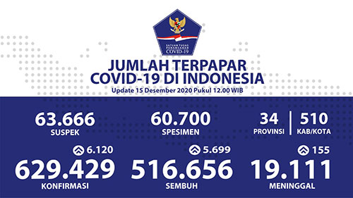 Kesembuhan Kumulatif di Indonesia Terus Bertambah Menjadi 516.656 Orang
