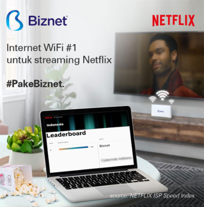 Biznet Miliki Kecepatan Internet WiFi Tertinggi untuk Streaming Netflix