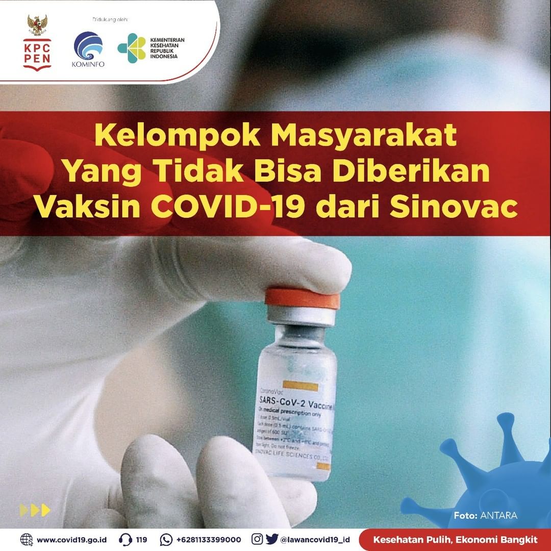 Kelompok Masyarakat yang Tak Bisa Diberi Vaksin Covid Sinovac