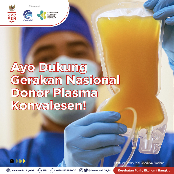Ayo Dukung Gerakan Nasional Donor Plasma Konvalesen