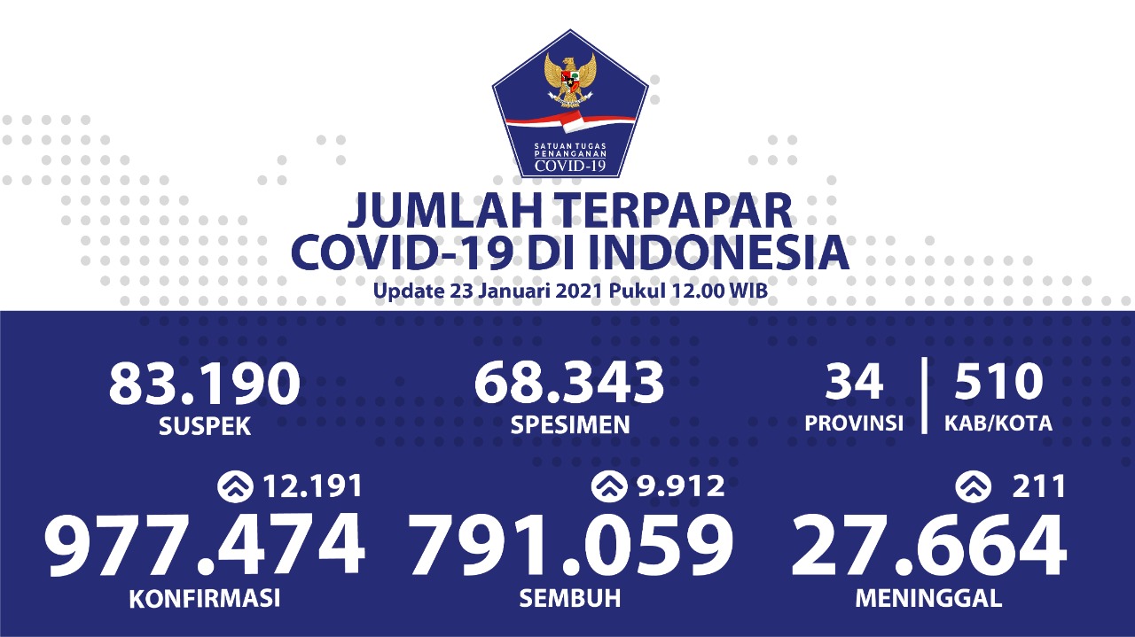 Pasien Sembuh di Indonesia Terus Meningkat Menjadi 9.912 Orang
