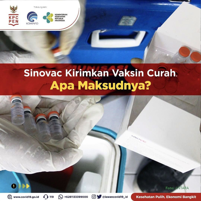 Sinovac Kirimkan Vaksin Curah, Apa Maksudnya ?