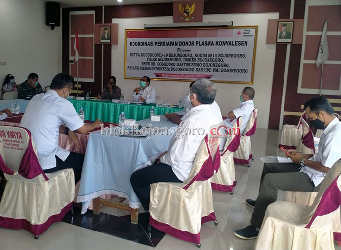 PMI Bojonegoro dan Stakeholder Rakor Terkait Plasma Konvalesen, ini Hasilnya