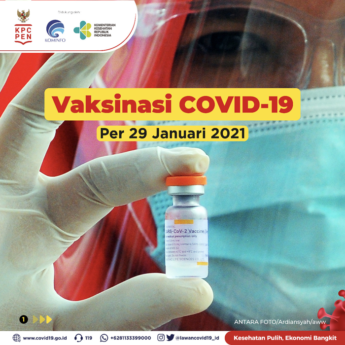 Vaksinasi Covid-19 Per 29 Januari 2021