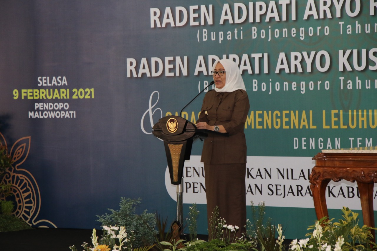 Ketua Yayasan Mangunkusumo Secara Virtual Sampaikan Sejarah Bojonegoro