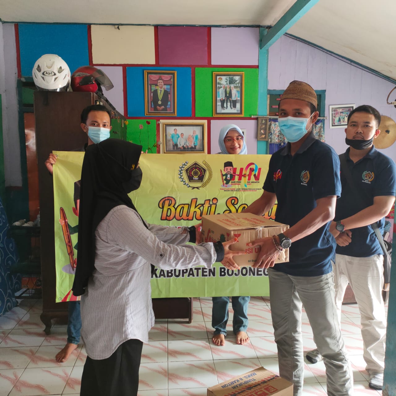 HPN, PWI Bojonegoro Baksos untuk Keluarga Almarhum Wartawan