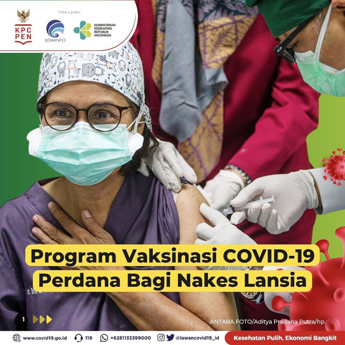 Program Vaksinasi Covid-19 Perdana Bagi Nakes Lansia