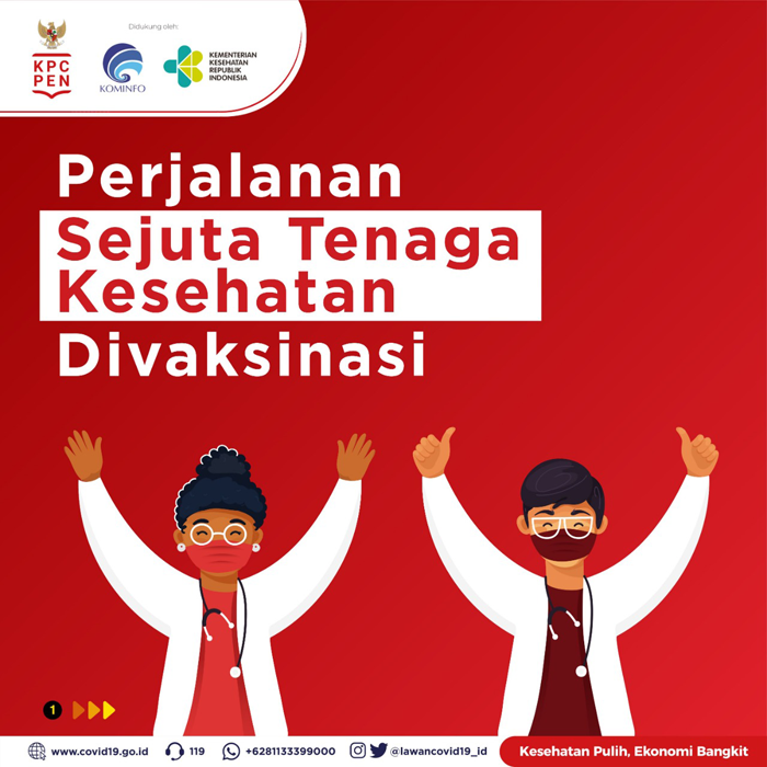 Perjalanan Sejuta Tenaga Kesehatan Divaksinasi