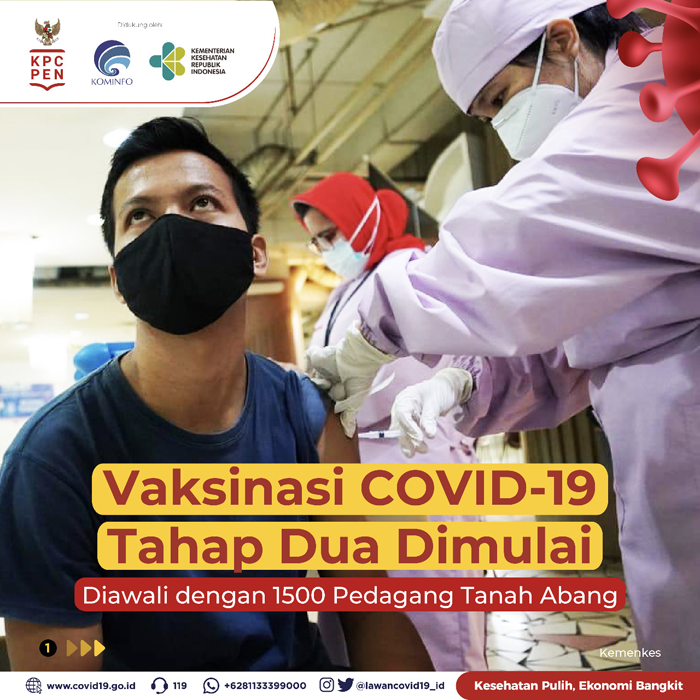 Vaksinasi Covid-19 Tahap Dua Dimulai
